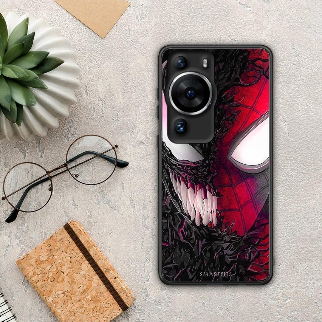 Θήκη Huawei P60 Pro PopArt SpiderVenom από τη Smartfits με σχέδιο στο πίσω μέρος και μαύρο περίβλημα | Huawei P60 Pro PopArt SpiderVenom Case with Colorful Back and Black Bezels
