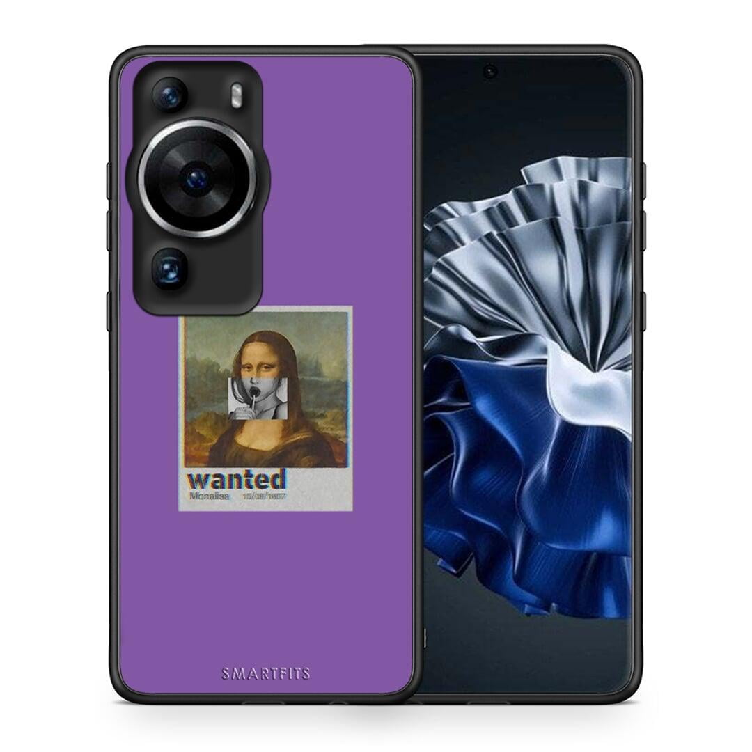 Θήκη Huawei P60 Pro Popart Monalisa από τη Smartfits με σχέδιο στο πίσω μέρος και μαύρο περίβλημα | Huawei P60 Pro Popart Monalisa Case with Colorful Back and Black Bezels