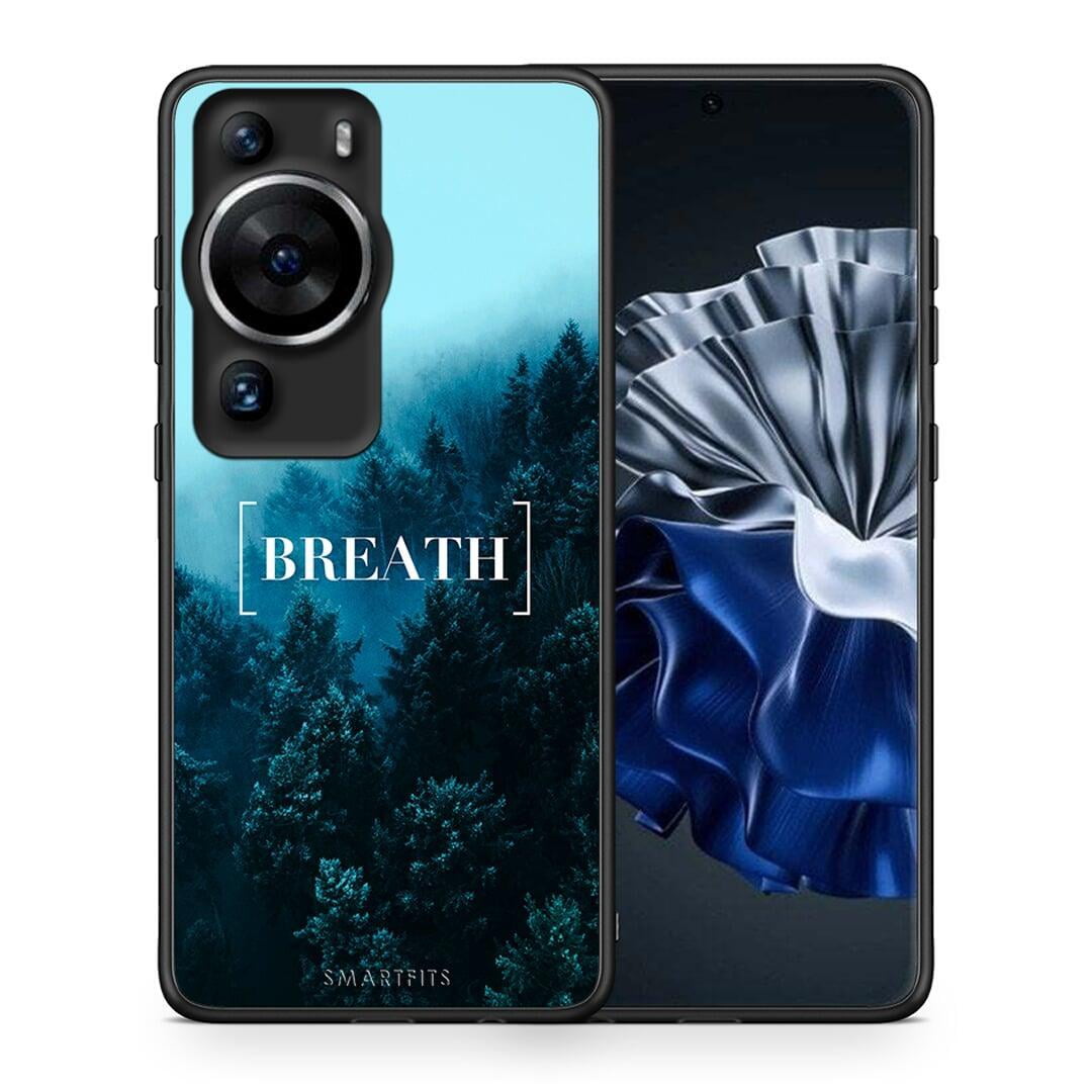 Θήκη Huawei P60 Pro Quote Breath από τη Smartfits με σχέδιο στο πίσω μέρος και μαύρο περίβλημα | Huawei P60 Pro Quote Breath Case with Colorful Back and Black Bezels
