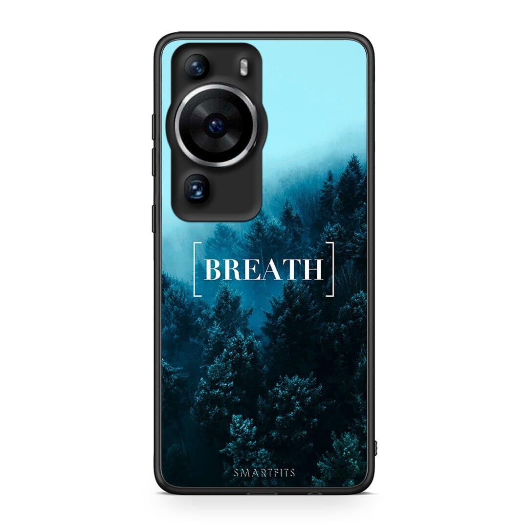 Θήκη Huawei P60 Pro Quote Breath από τη Smartfits με σχέδιο στο πίσω μέρος και μαύρο περίβλημα | Huawei P60 Pro Quote Breath Case with Colorful Back and Black Bezels