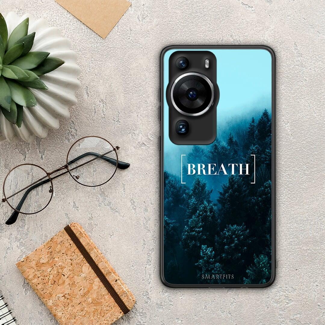 Θήκη Huawei P60 Pro Quote Breath από τη Smartfits με σχέδιο στο πίσω μέρος και μαύρο περίβλημα | Huawei P60 Pro Quote Breath Case with Colorful Back and Black Bezels