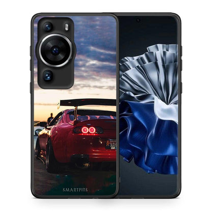 Θήκη Huawei P60 Pro Racing Supra από τη Smartfits με σχέδιο στο πίσω μέρος και μαύρο περίβλημα | Huawei P60 Pro Racing Supra Case with Colorful Back and Black Bezels