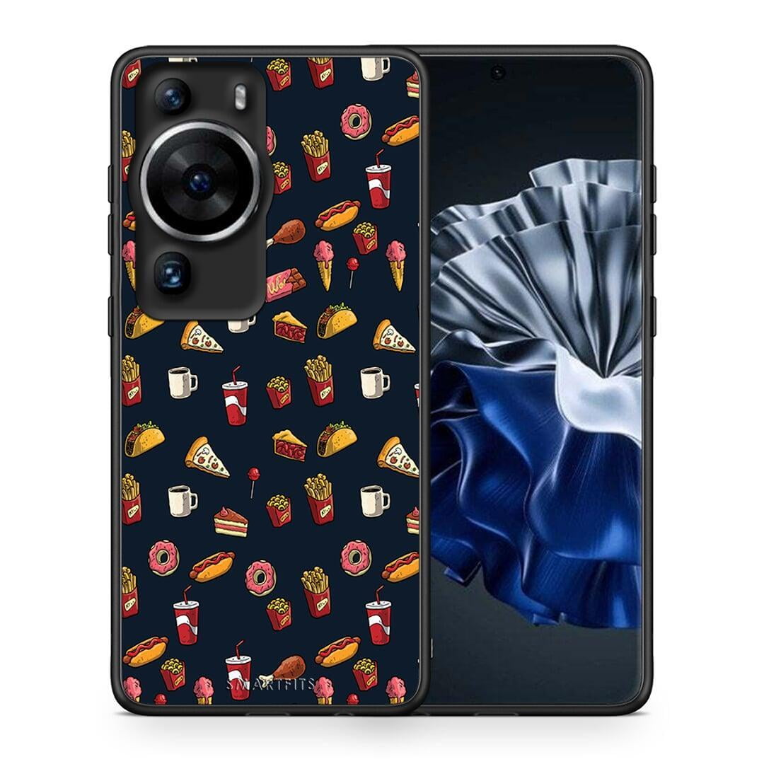 Θήκη Huawei P60 Pro Random Hungry από τη Smartfits με σχέδιο στο πίσω μέρος και μαύρο περίβλημα | Huawei P60 Pro Random Hungry Case with Colorful Back and Black Bezels