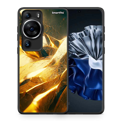Θήκη Huawei P60 Pro Real Gold από τη Smartfits με σχέδιο στο πίσω μέρος και μαύρο περίβλημα | Huawei P60 Pro Real Gold Case with Colorful Back and Black Bezels