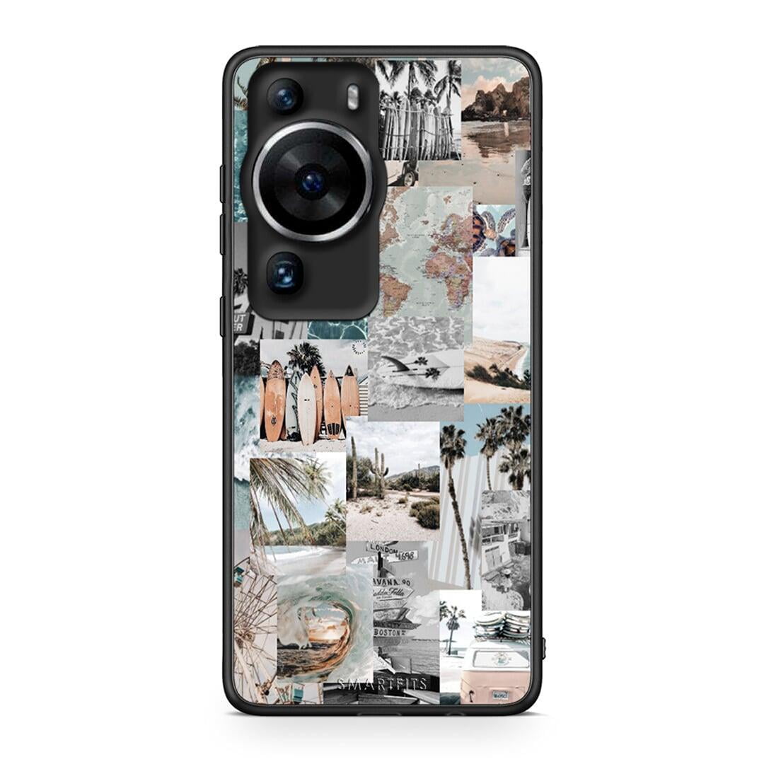 Θήκη Huawei P60 Pro Retro Beach Life από τη Smartfits με σχέδιο στο πίσω μέρος και μαύρο περίβλημα | Huawei P60 Pro Retro Beach Life Case with Colorful Back and Black Bezels