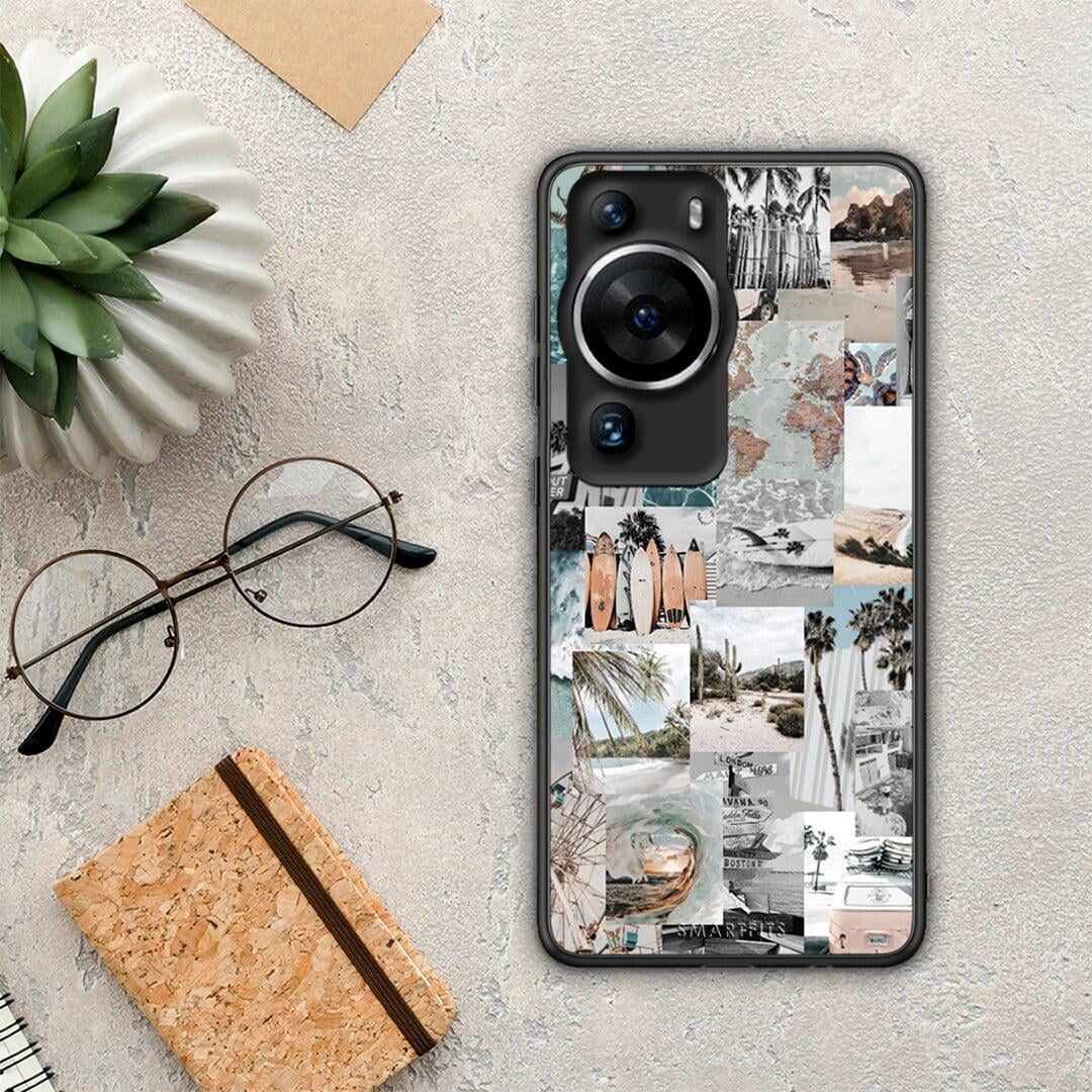 Θήκη Huawei P60 Pro Retro Beach Life από τη Smartfits με σχέδιο στο πίσω μέρος και μαύρο περίβλημα | Huawei P60 Pro Retro Beach Life Case with Colorful Back and Black Bezels