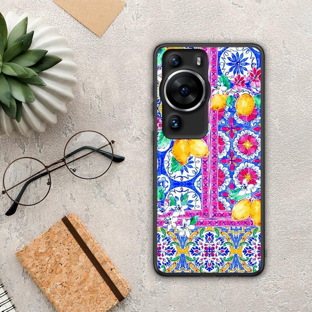 Θήκη Huawei P60 Pro Retro Spring από τη Smartfits με σχέδιο στο πίσω μέρος και μαύρο περίβλημα | Huawei P60 Pro Retro Spring Case with Colorful Back and Black Bezels