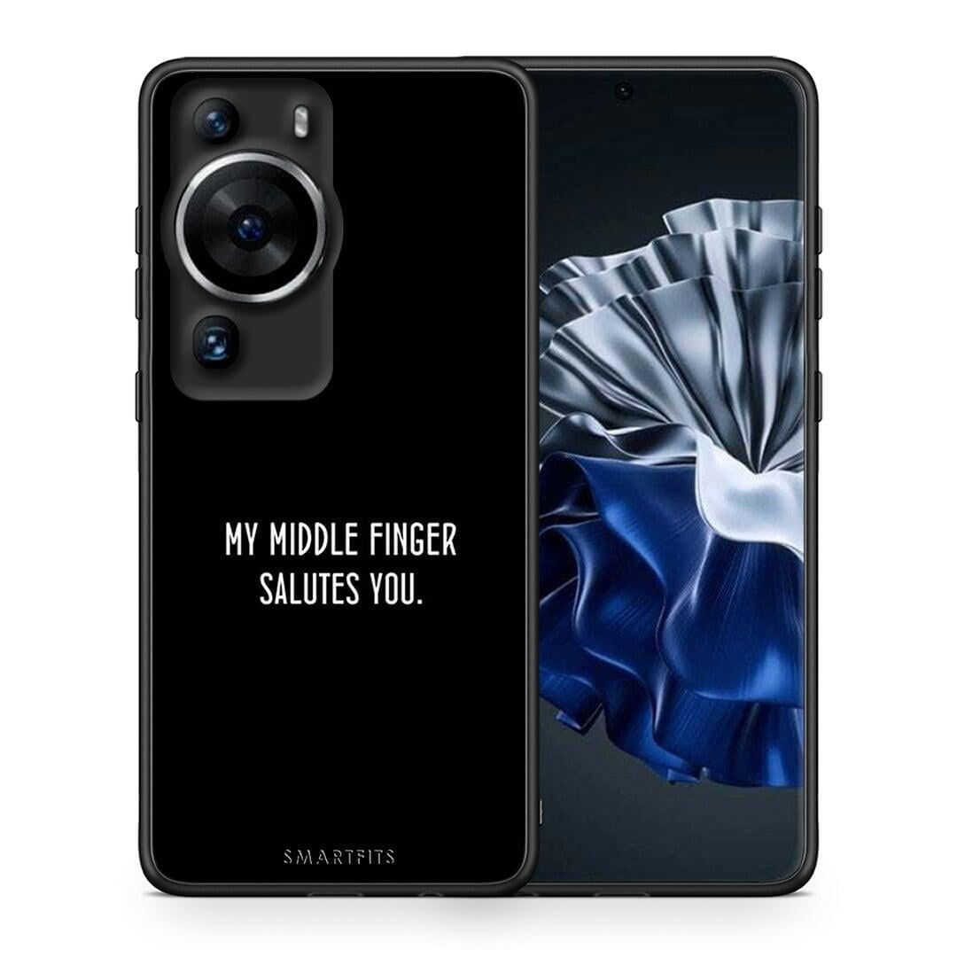 Θήκη Huawei P60 Pro Salute από τη Smartfits με σχέδιο στο πίσω μέρος και μαύρο περίβλημα | Huawei P60 Pro Salute Case with Colorful Back and Black Bezels