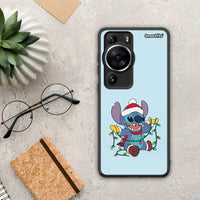 Thumbnail for Θήκη Huawei P60 Pro Santa Stich από τη Smartfits με σχέδιο στο πίσω μέρος και μαύρο περίβλημα | Huawei P60 Pro Santa Stich Case with Colorful Back and Black Bezels