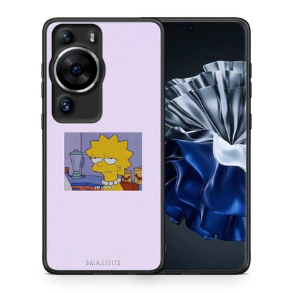 Θήκη Huawei P60 Pro So Happy από τη Smartfits με σχέδιο στο πίσω μέρος και μαύρο περίβλημα | Huawei P60 Pro So Happy Case with Colorful Back and Black Bezels