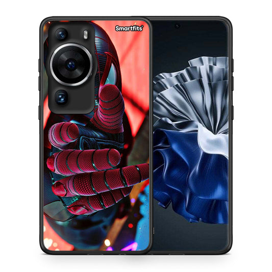 Θήκη Huawei P60 Pro Spider Hand από τη Smartfits με σχέδιο στο πίσω μέρος και μαύρο περίβλημα | Huawei P60 Pro Spider Hand Case with Colorful Back and Black Bezels