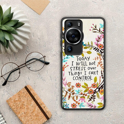 Θήκη Huawei P60 Pro Stress Over από τη Smartfits με σχέδιο στο πίσω μέρος και μαύρο περίβλημα | Huawei P60 Pro Stress Over Case with Colorful Back and Black Bezels