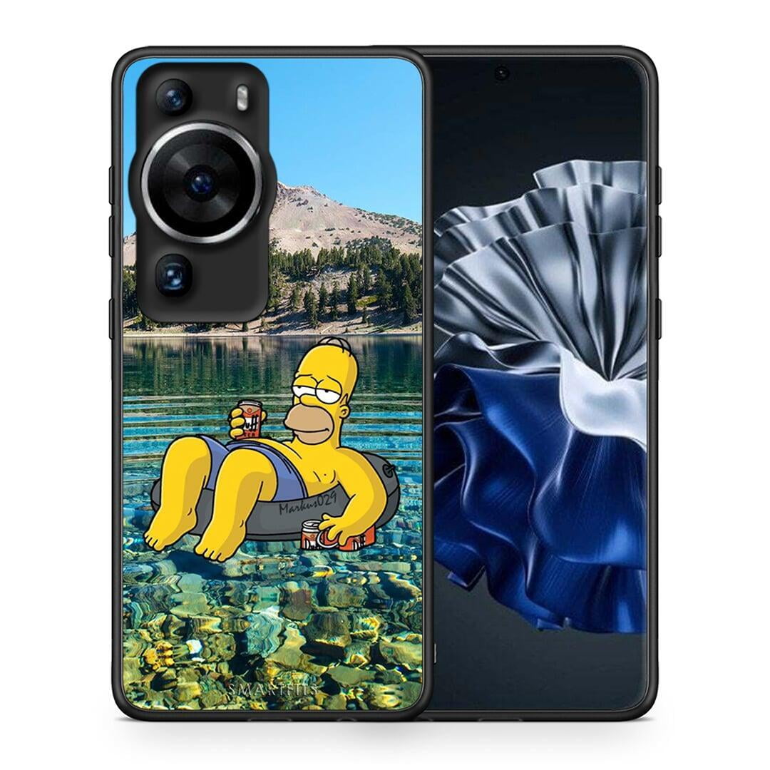 Θήκη Huawei P60 Pro Summer Happiness από τη Smartfits με σχέδιο στο πίσω μέρος και μαύρο περίβλημα | Huawei P60 Pro Summer Happiness Case with Colorful Back and Black Bezels