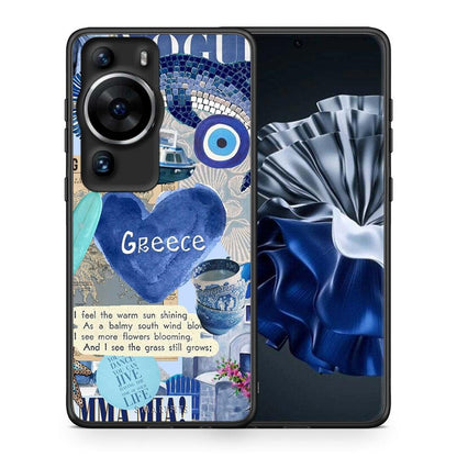 Θήκη Huawei P60 Pro Summer In Greece από τη Smartfits με σχέδιο στο πίσω μέρος και μαύρο περίβλημα | Huawei P60 Pro Summer In Greece Case with Colorful Back and Black Bezels