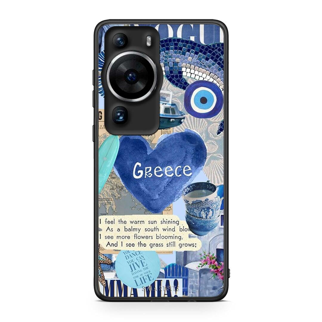 Θήκη Huawei P60 Pro Summer In Greece από τη Smartfits με σχέδιο στο πίσω μέρος και μαύρο περίβλημα | Huawei P60 Pro Summer In Greece Case with Colorful Back and Black Bezels