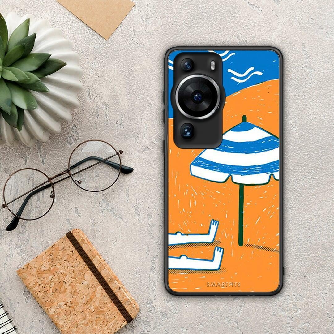 Θήκη Huawei P60 Pro Summering από τη Smartfits με σχέδιο στο πίσω μέρος και μαύρο περίβλημα | Huawei P60 Pro Summering Case with Colorful Back and Black Bezels