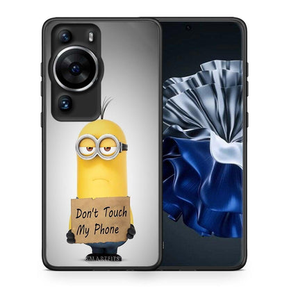 Θήκη Huawei P60 Pro Text Minion από τη Smartfits με σχέδιο στο πίσω μέρος και μαύρο περίβλημα | Huawei P60 Pro Text Minion Case with Colorful Back and Black Bezels