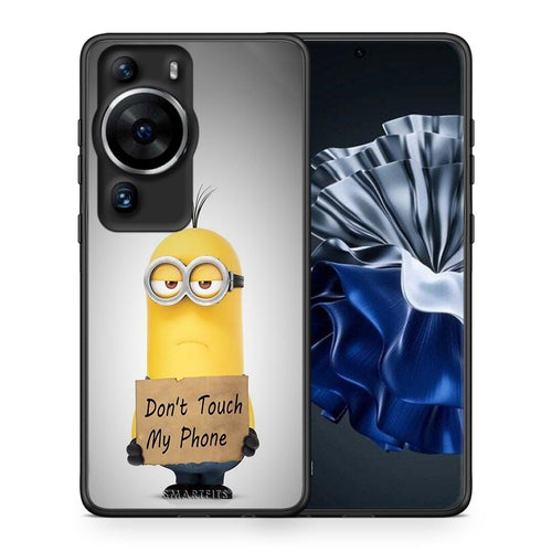 Θήκη Huawei P60 Pro Text Minion από τη Smartfits με σχέδιο στο πίσω μέρος και μαύρο περίβλημα | Huawei P60 Pro Text Minion Case with Colorful Back and Black Bezels