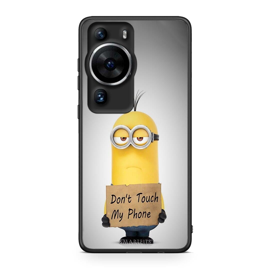 Θήκη Huawei P60 Pro Text Minion από τη Smartfits με σχέδιο στο πίσω μέρος και μαύρο περίβλημα | Huawei P60 Pro Text Minion Case with Colorful Back and Black Bezels