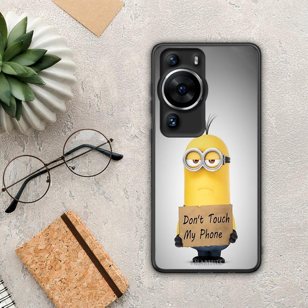 Θήκη Huawei P60 Pro Text Minion από τη Smartfits με σχέδιο στο πίσω μέρος και μαύρο περίβλημα | Huawei P60 Pro Text Minion Case with Colorful Back and Black Bezels