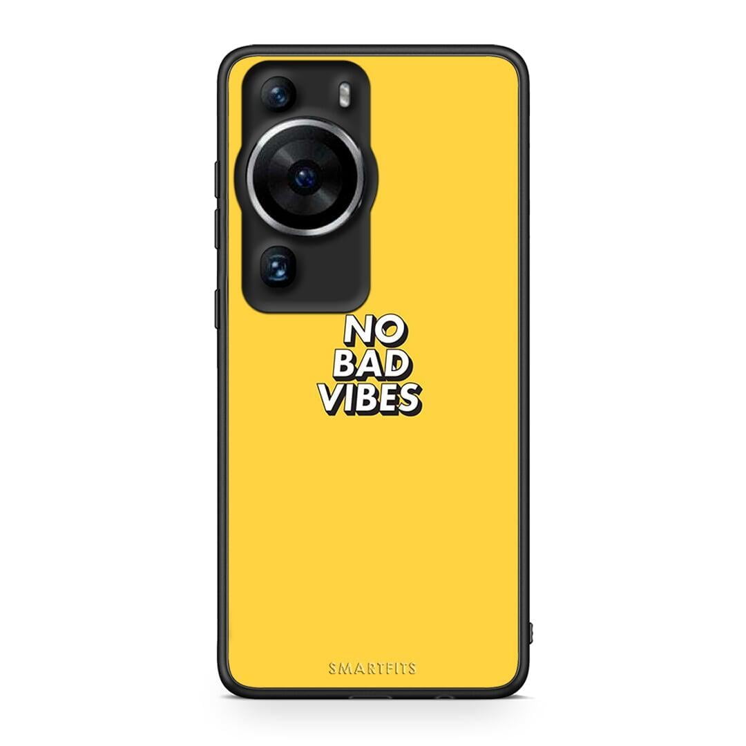 Θήκη Huawei P60 Pro Text Vibes από τη Smartfits με σχέδιο στο πίσω μέρος και μαύρο περίβλημα | Huawei P60 Pro Text Vibes Case with Colorful Back and Black Bezels