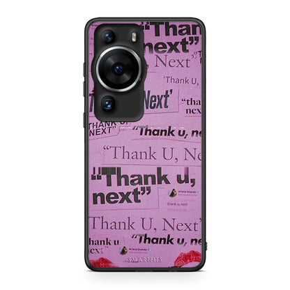Θήκη Huawei P60 Pro Thank You Next από τη Smartfits με σχέδιο στο πίσω μέρος και μαύρο περίβλημα | Huawei P60 Pro Thank You Next Case with Colorful Back and Black Bezels
