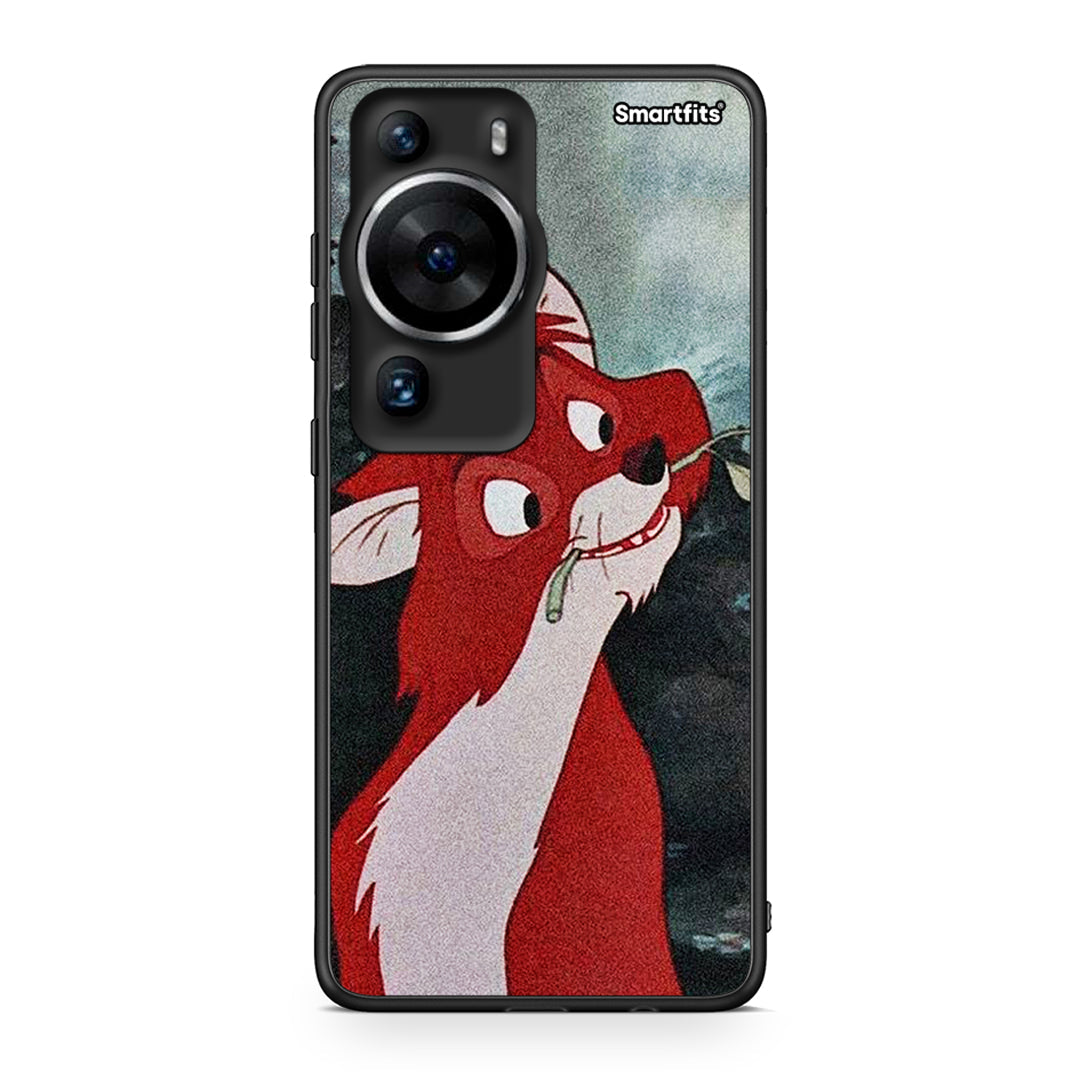 Θήκη Huawei P60 Pro Tod And Vixey Love 1 από τη Smartfits με σχέδιο στο πίσω μέρος και μαύρο περίβλημα | Huawei P60 Pro Tod And Vixey Love 1 Case with Colorful Back and Black Bezels