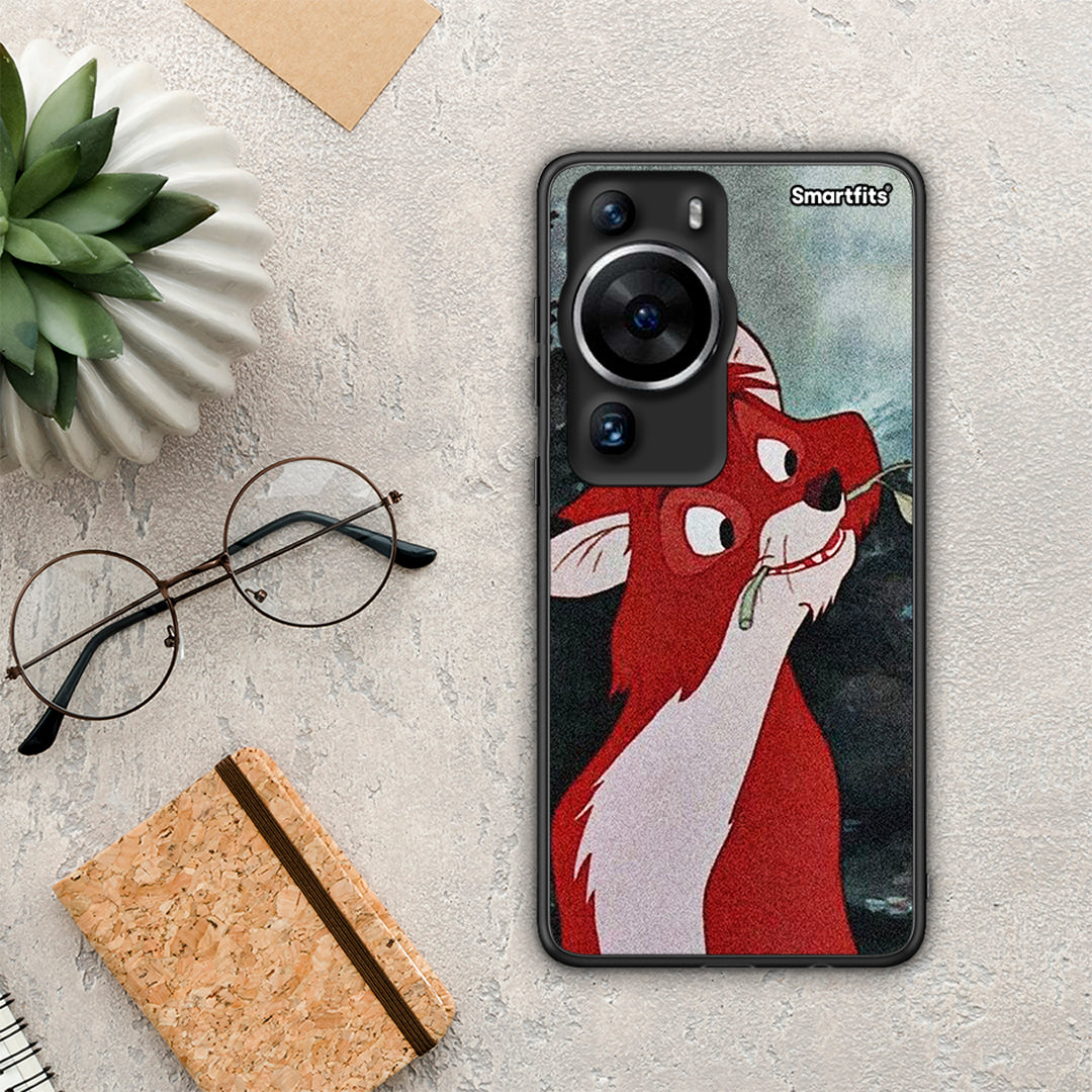 Θήκη Huawei P60 Pro Tod And Vixey Love 1 από τη Smartfits με σχέδιο στο πίσω μέρος και μαύρο περίβλημα | Huawei P60 Pro Tod And Vixey Love 1 Case with Colorful Back and Black Bezels