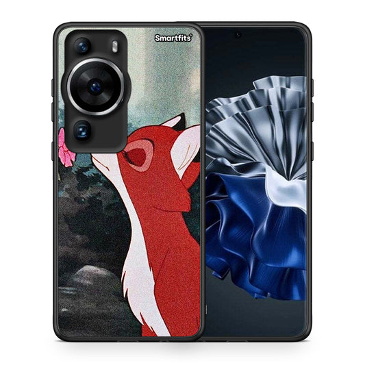 Θήκη Huawei P60 Pro Tod And Vixey Love 2 από τη Smartfits με σχέδιο στο πίσω μέρος και μαύρο περίβλημα | Huawei P60 Pro Tod And Vixey Love 2 Case with Colorful Back and Black Bezels