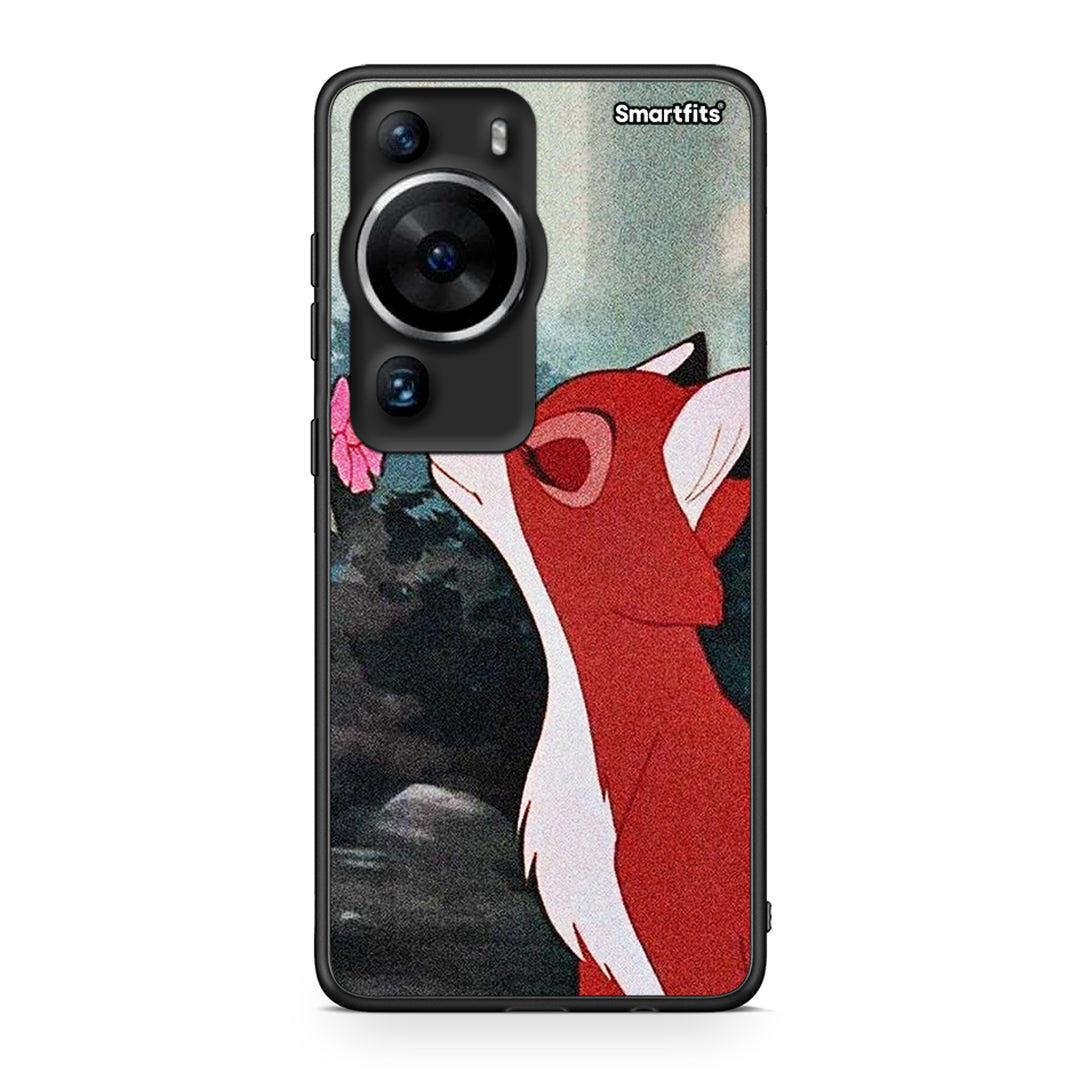 Θήκη Huawei P60 Pro Tod And Vixey Love 2 από τη Smartfits με σχέδιο στο πίσω μέρος και μαύρο περίβλημα | Huawei P60 Pro Tod And Vixey Love 2 Case with Colorful Back and Black Bezels