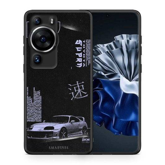 Θήκη Huawei P60 Pro Tokyo Drift από τη Smartfits με σχέδιο στο πίσω μέρος και μαύρο περίβλημα | Huawei P60 Pro Tokyo Drift Case with Colorful Back and Black Bezels