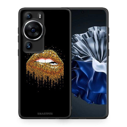 Θήκη Huawei P60 Pro Valentine Golden από τη Smartfits με σχέδιο στο πίσω μέρος και μαύρο περίβλημα | Huawei P60 Pro Valentine Golden Case with Colorful Back and Black Bezels