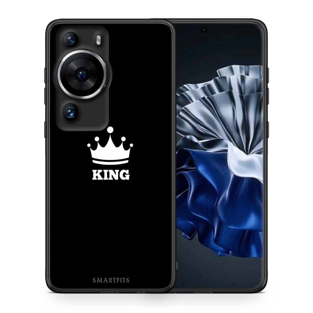 Θήκη Huawei P60 Pro Valentine King από τη Smartfits με σχέδιο στο πίσω μέρος και μαύρο περίβλημα | Huawei P60 Pro Valentine King Case with Colorful Back and Black Bezels