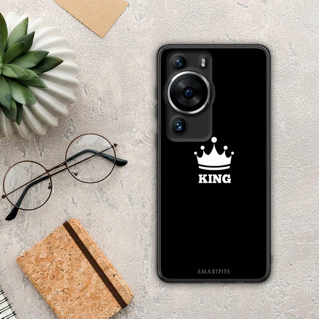 Θήκη Huawei P60 Pro Valentine King από τη Smartfits με σχέδιο στο πίσω μέρος και μαύρο περίβλημα | Huawei P60 Pro Valentine King Case with Colorful Back and Black Bezels