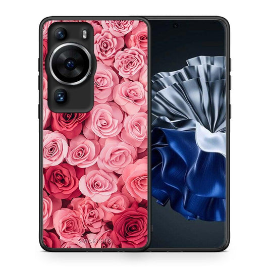 Θήκη Huawei P60 Pro Valentine RoseGarden από τη Smartfits με σχέδιο στο πίσω μέρος και μαύρο περίβλημα | Huawei P60 Pro Valentine RoseGarden Case with Colorful Back and Black Bezels