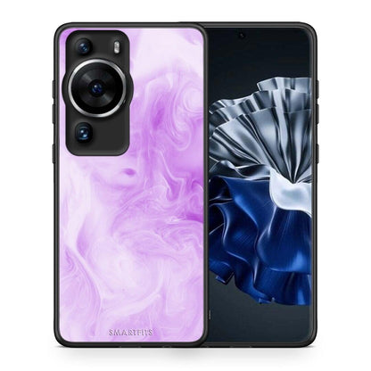 Θήκη Huawei P60 Pro Watercolor Lavender από τη Smartfits με σχέδιο στο πίσω μέρος και μαύρο περίβλημα | Huawei P60 Pro Watercolor Lavender Case with Colorful Back and Black Bezels