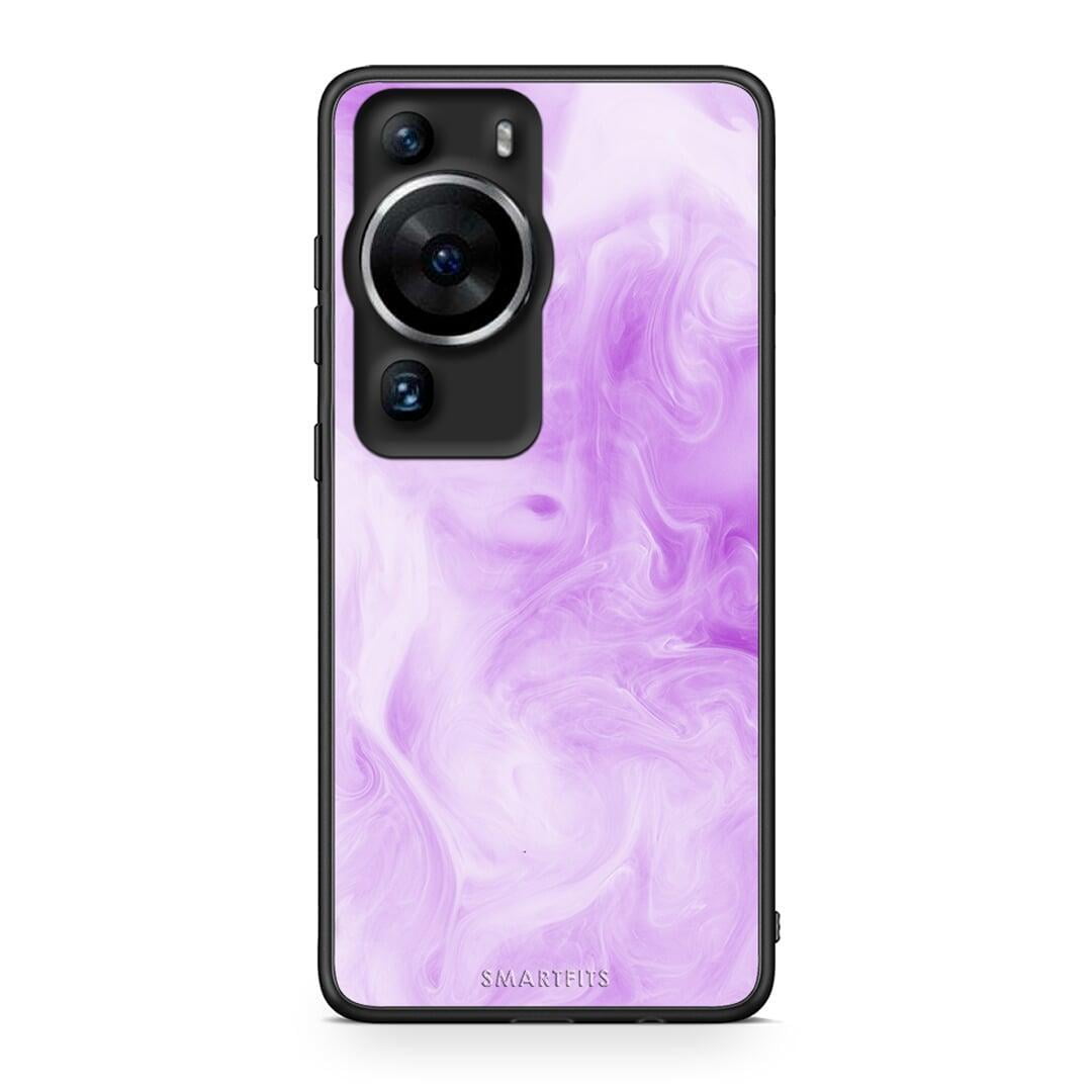 Θήκη Huawei P60 Pro Watercolor Lavender από τη Smartfits με σχέδιο στο πίσω μέρος και μαύρο περίβλημα | Huawei P60 Pro Watercolor Lavender Case with Colorful Back and Black Bezels