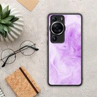 Thumbnail for Θήκη Huawei P60 Pro Watercolor Lavender από τη Smartfits με σχέδιο στο πίσω μέρος και μαύρο περίβλημα | Huawei P60 Pro Watercolor Lavender Case with Colorful Back and Black Bezels