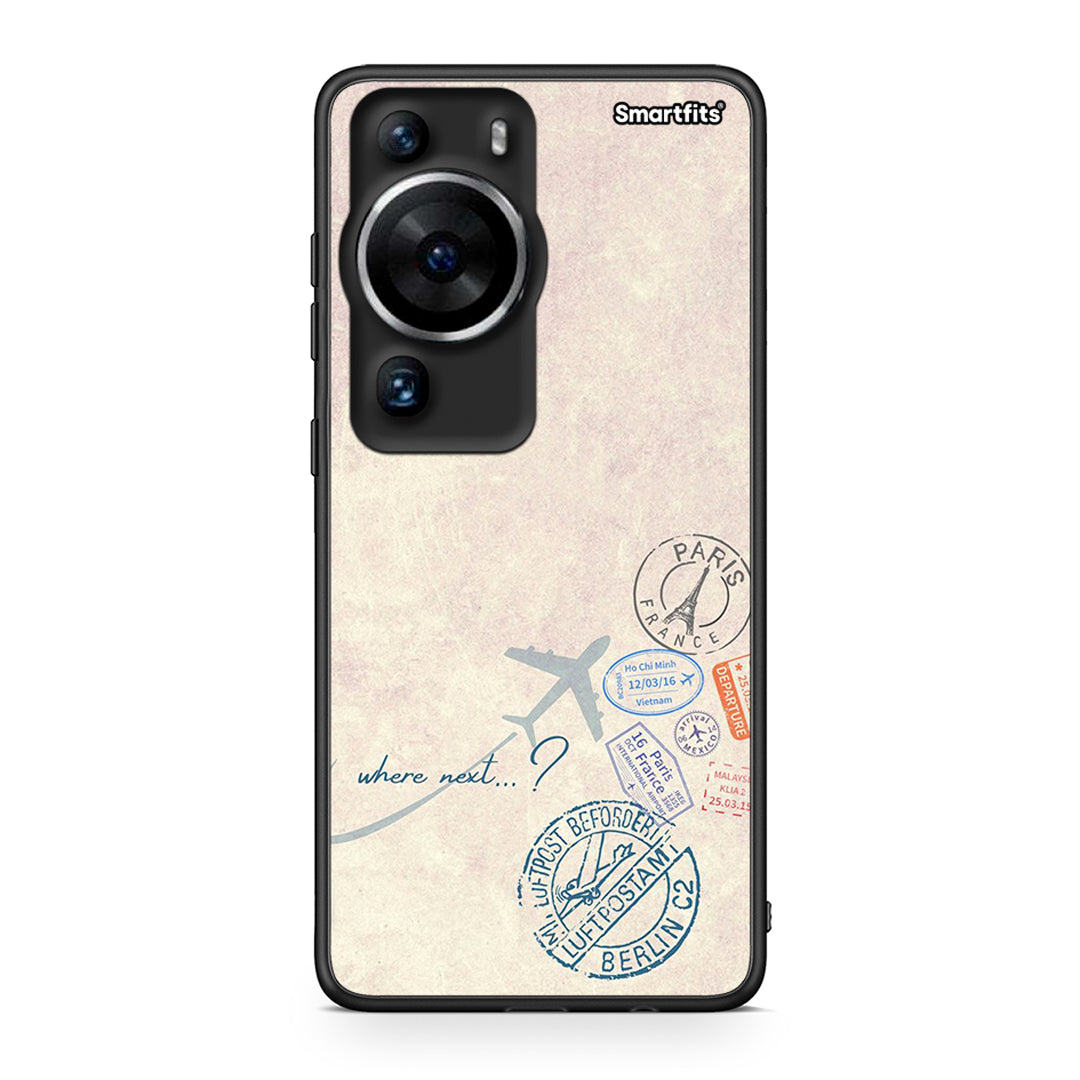 Θήκη Huawei P60 Pro Where Next από τη Smartfits με σχέδιο στο πίσω μέρος και μαύρο περίβλημα | Huawei P60 Pro Where Next Case with Colorful Back and Black Bezels