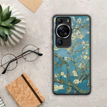 Θήκη Huawei P60 Pro White Blossoms από τη Smartfits με σχέδιο στο πίσω μέρος και μαύρο περίβλημα | Huawei P60 Pro White Blossoms Case with Colorful Back and Black Bezels