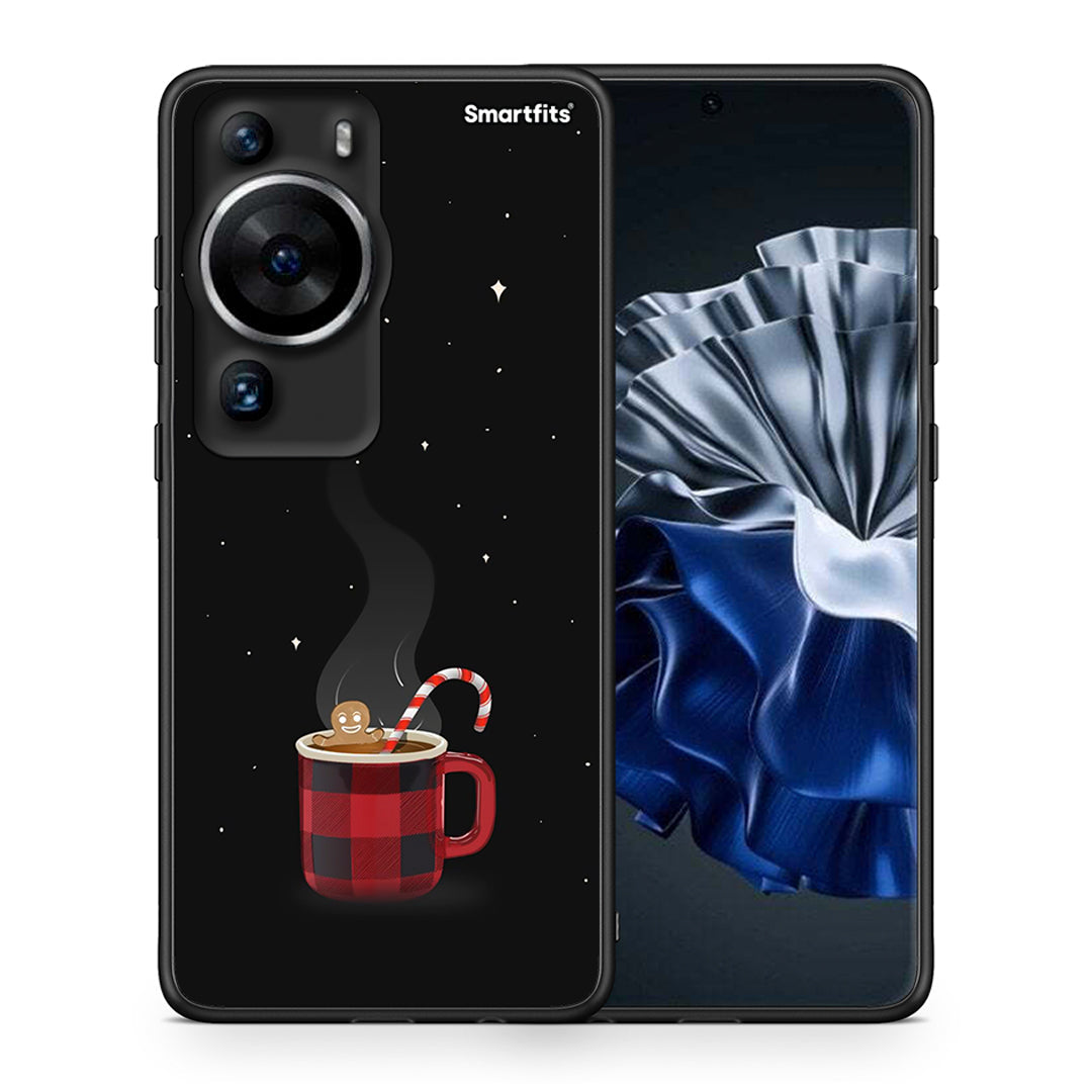 Θήκη Huawei P60 Pro Xmas Bathing από τη Smartfits με σχέδιο στο πίσω μέρος και μαύρο περίβλημα | Huawei P60 Pro Xmas Bathing Case with Colorful Back and Black Bezels