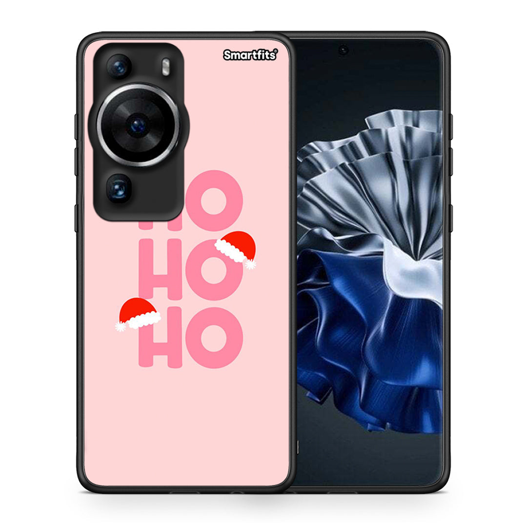 Θήκη Huawei P60 Pro Xmas Ho Ho Ho από τη Smartfits με σχέδιο στο πίσω μέρος και μαύρο περίβλημα | Huawei P60 Pro Xmas Ho Ho Ho Case with Colorful Back and Black Bezels