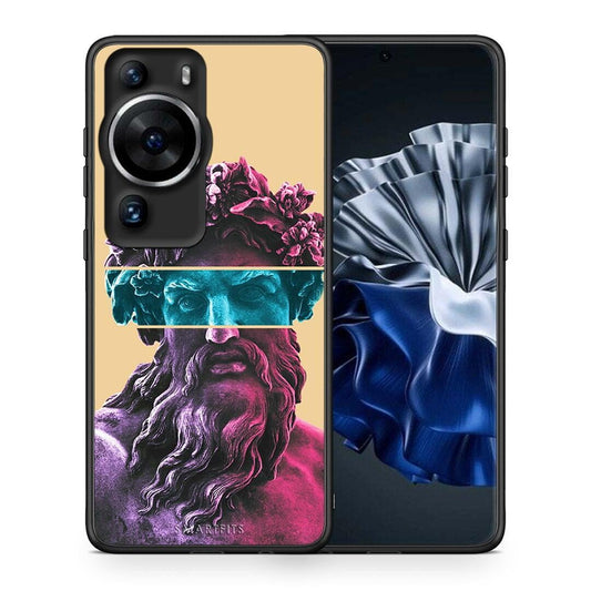 Θήκη Huawei P60 Pro Zeus Art από τη Smartfits με σχέδιο στο πίσω μέρος και μαύρο περίβλημα | Huawei P60 Pro Zeus Art Case with Colorful Back and Black Bezels