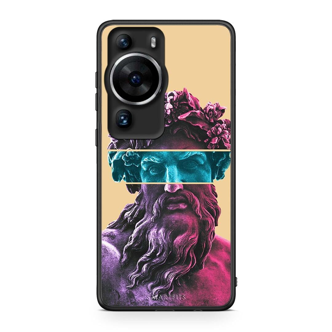 Θήκη Huawei P60 Pro Zeus Art από τη Smartfits με σχέδιο στο πίσω μέρος και μαύρο περίβλημα | Huawei P60 Pro Zeus Art Case with Colorful Back and Black Bezels