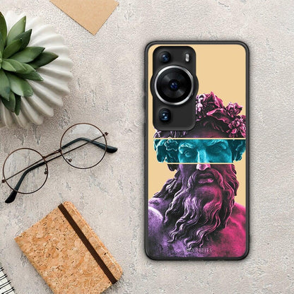 Θήκη Huawei P60 Pro Zeus Art από τη Smartfits με σχέδιο στο πίσω μέρος και μαύρο περίβλημα | Huawei P60 Pro Zeus Art Case with Colorful Back and Black Bezels