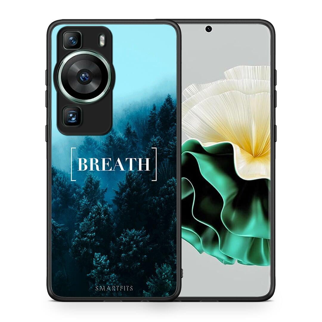 Θήκη Huawei P60 Quote Breath από τη Smartfits με σχέδιο στο πίσω μέρος και μαύρο περίβλημα | Huawei P60 Quote Breath Case with Colorful Back and Black Bezels