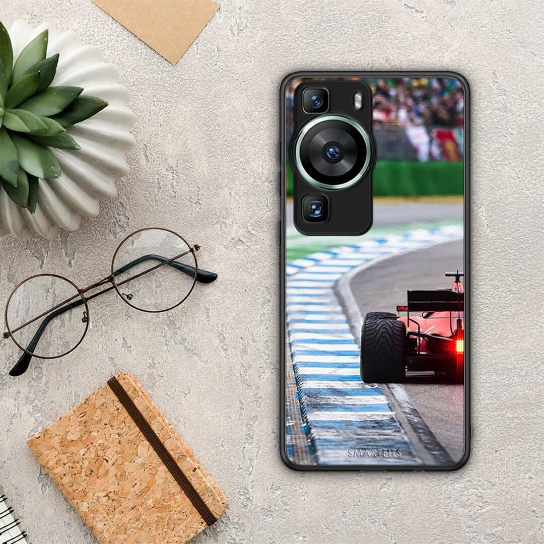Θήκη Huawei P60 Racing Vibes από τη Smartfits με σχέδιο στο πίσω μέρος και μαύρο περίβλημα | Huawei P60 Racing Vibes Case with Colorful Back and Black Bezels
