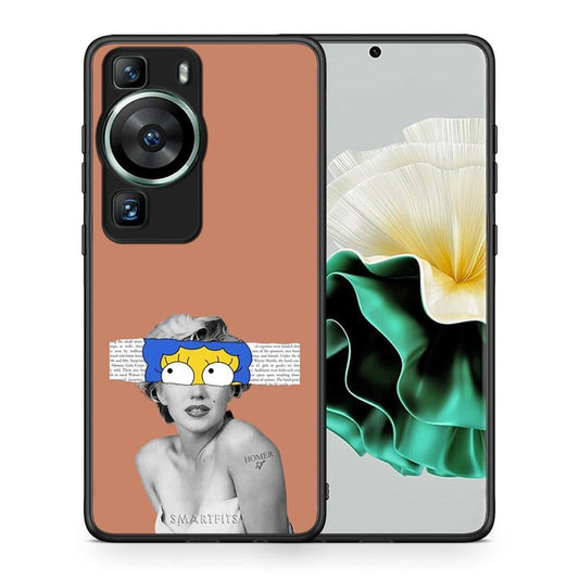 Θήκη Huawei P60 Sim Merilyn από τη Smartfits με σχέδιο στο πίσω μέρος και μαύρο περίβλημα | Huawei P60 Sim Merilyn Case with Colorful Back and Black Bezels