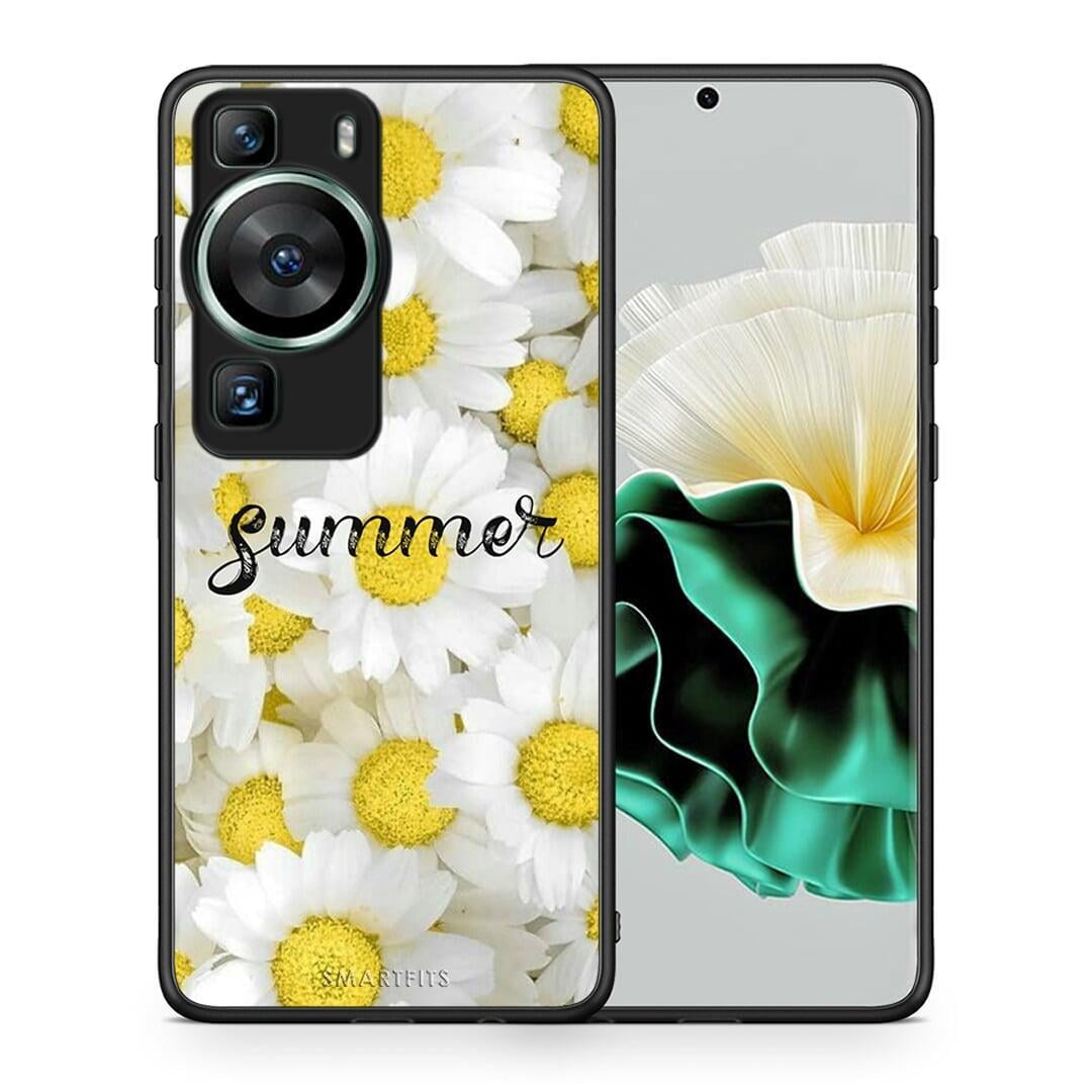 Θήκη Huawei P60 Summer Daisies από τη Smartfits με σχέδιο στο πίσω μέρος και μαύρο περίβλημα | Huawei P60 Summer Daisies Case with Colorful Back and Black Bezels