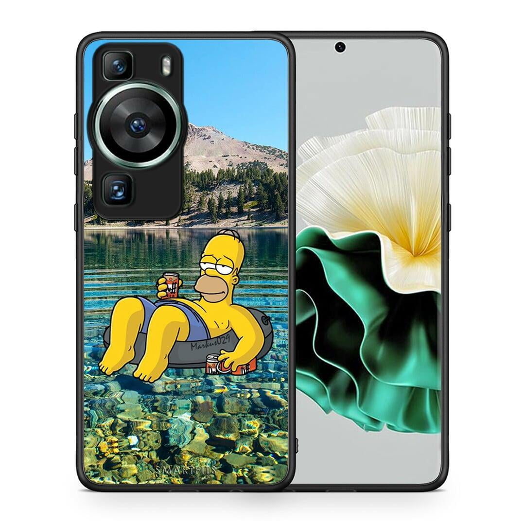 Θήκη Huawei P60 Summer Happiness από τη Smartfits με σχέδιο στο πίσω μέρος και μαύρο περίβλημα | Huawei P60 Summer Happiness Case with Colorful Back and Black Bezels